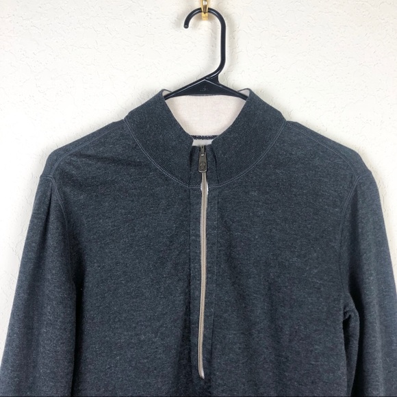 [Tommy Bahama] Blue Quarter Zip Sweater - Picture 4 of 5